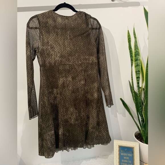 Made in Turkey 🇹🇷 Jane & John brown dress sheer long sleeve - size medium. - Picture 8 of 8